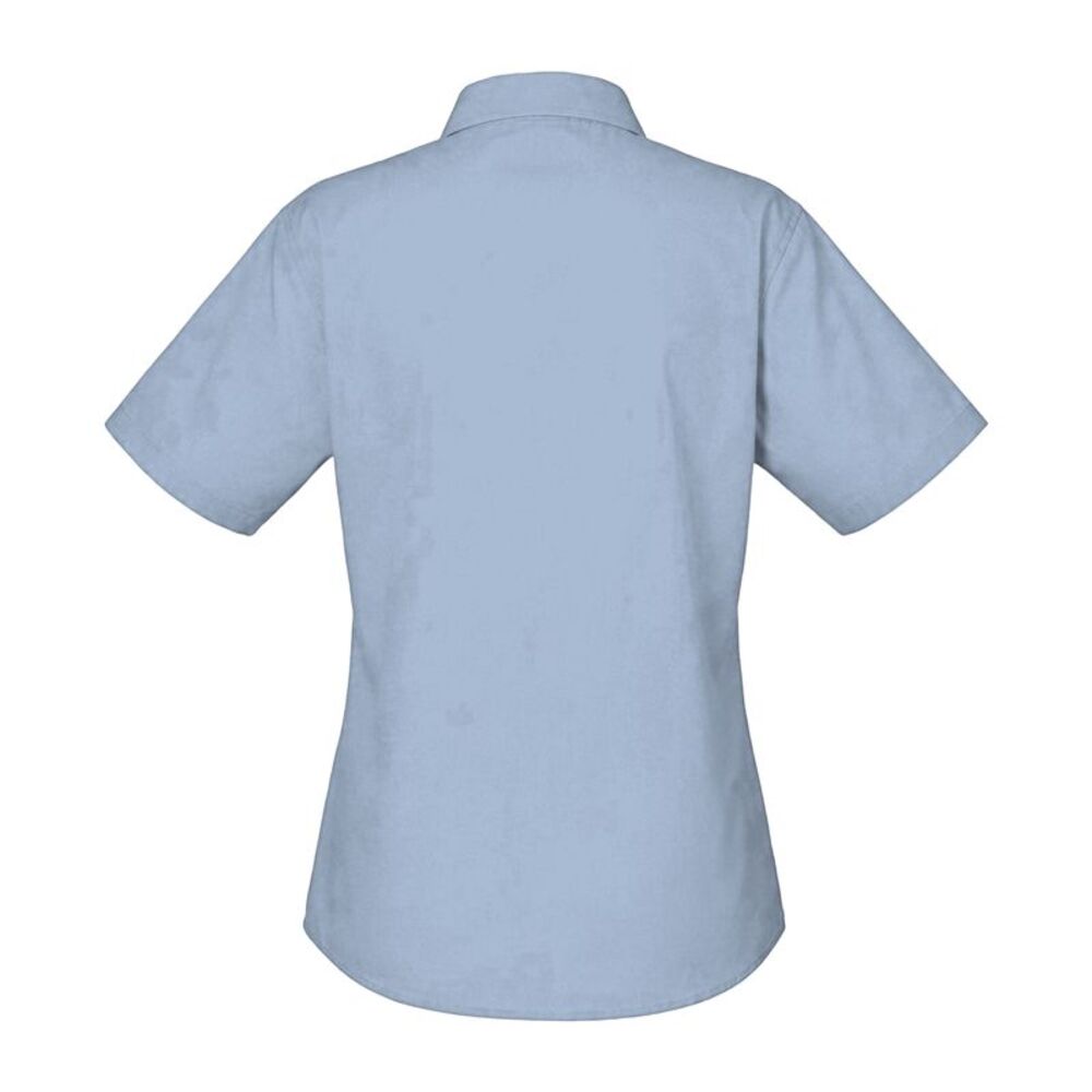 Brook Taverner Womens/Ladies Soave Short Sleeve Poplin Shirt / Sky Blue - Picture 2 of 2